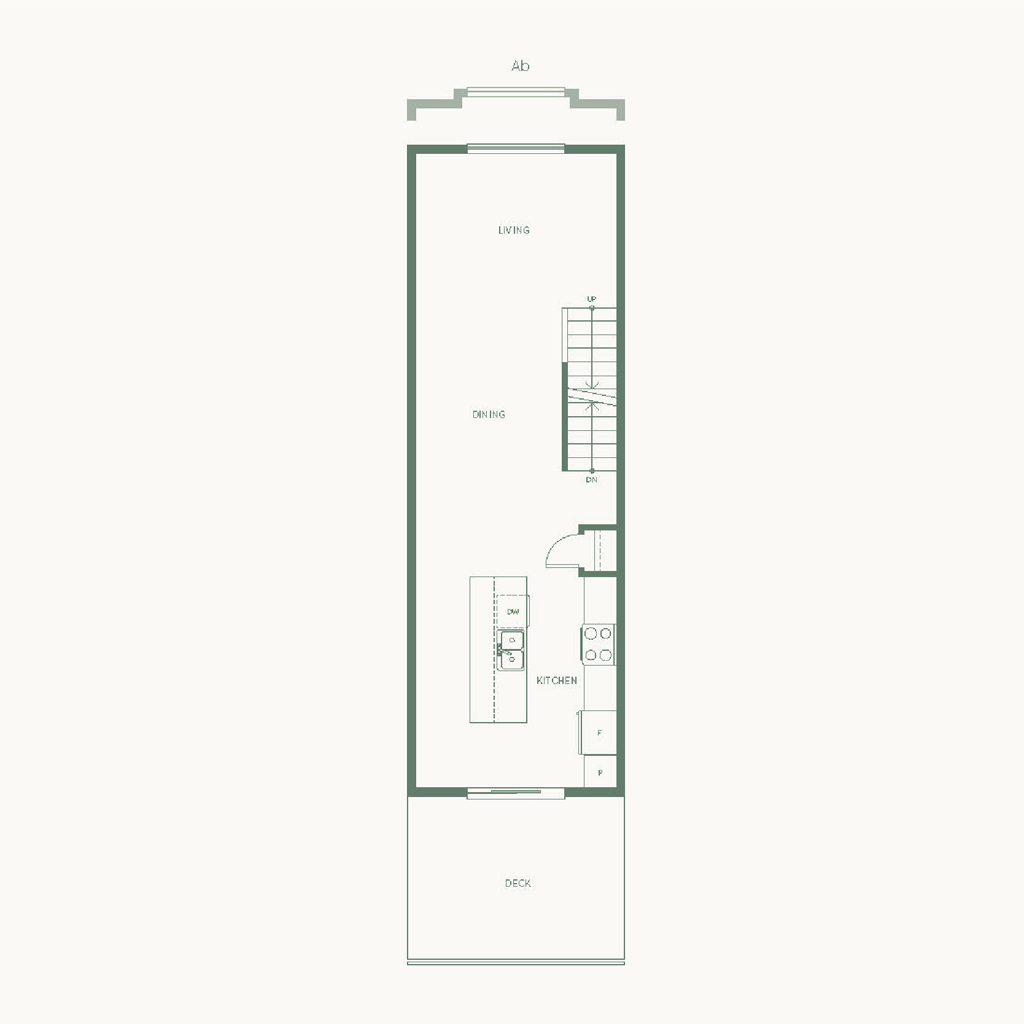 Kinship Living A floorplan, main floor level